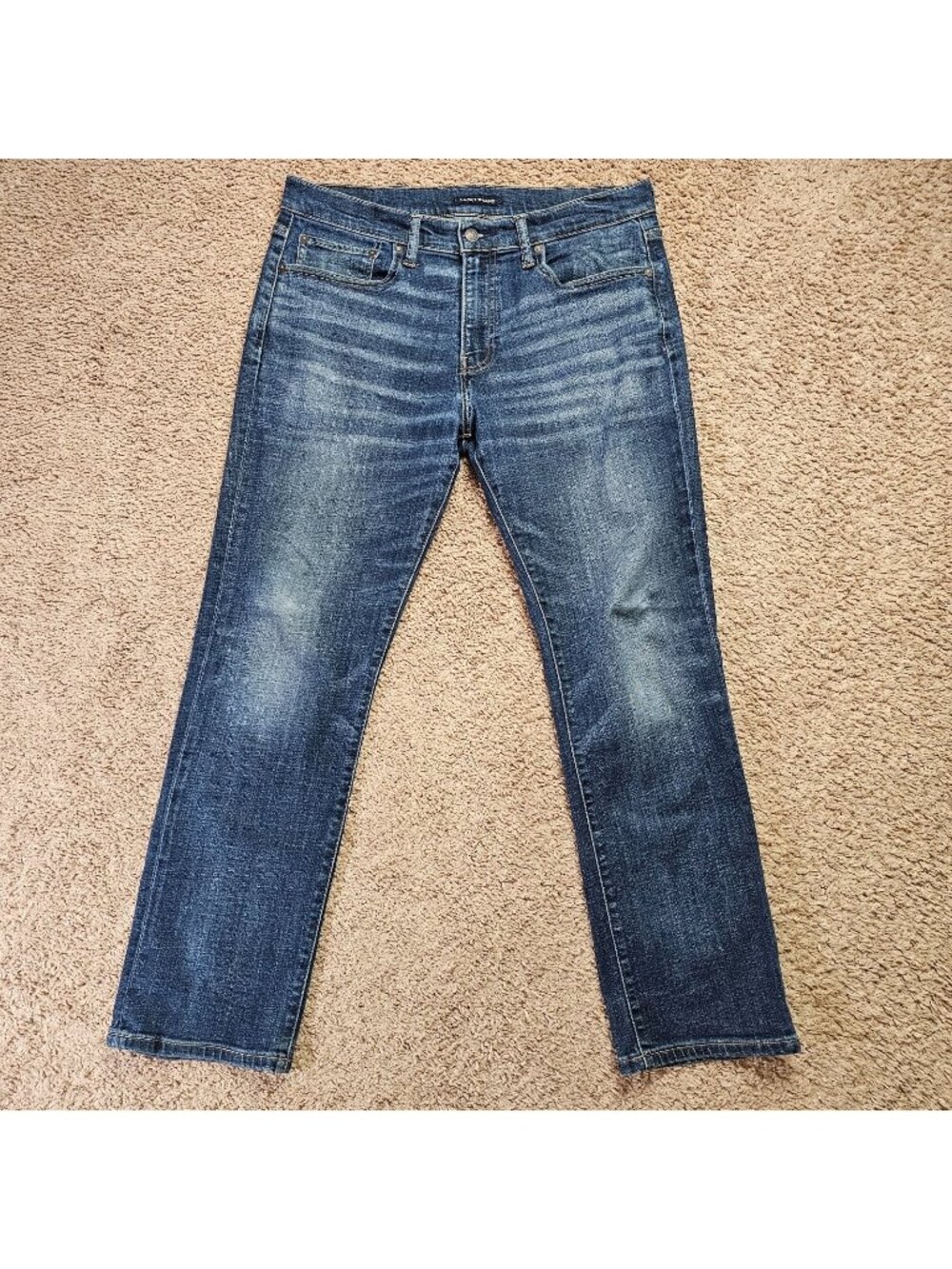 Lucky Brand 223 Straight Jeans Mens Act 36x29 Blue Denim Stretch Streetwear